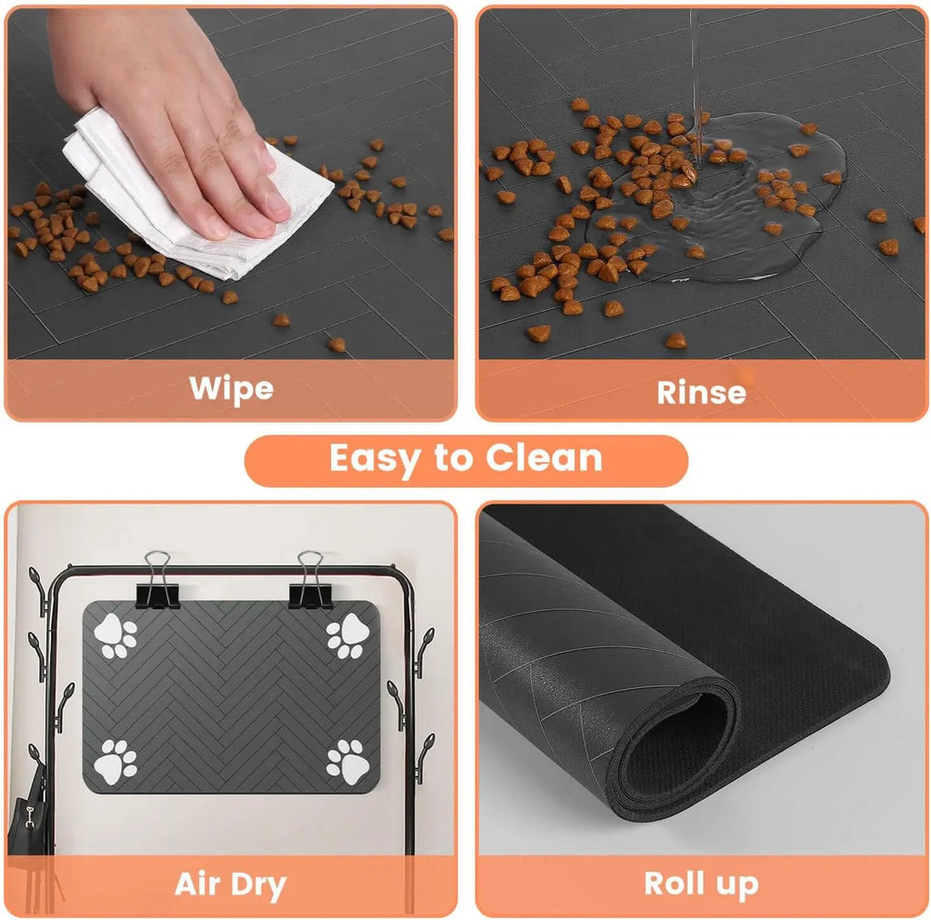 The "Paws & Floors" Feeding Mat
