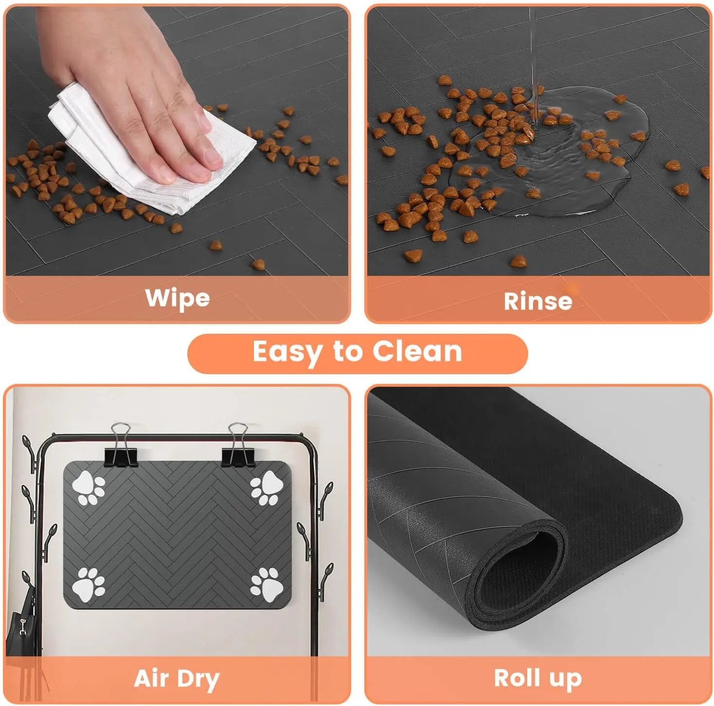 The "Paws & Floors" Feeding Mat