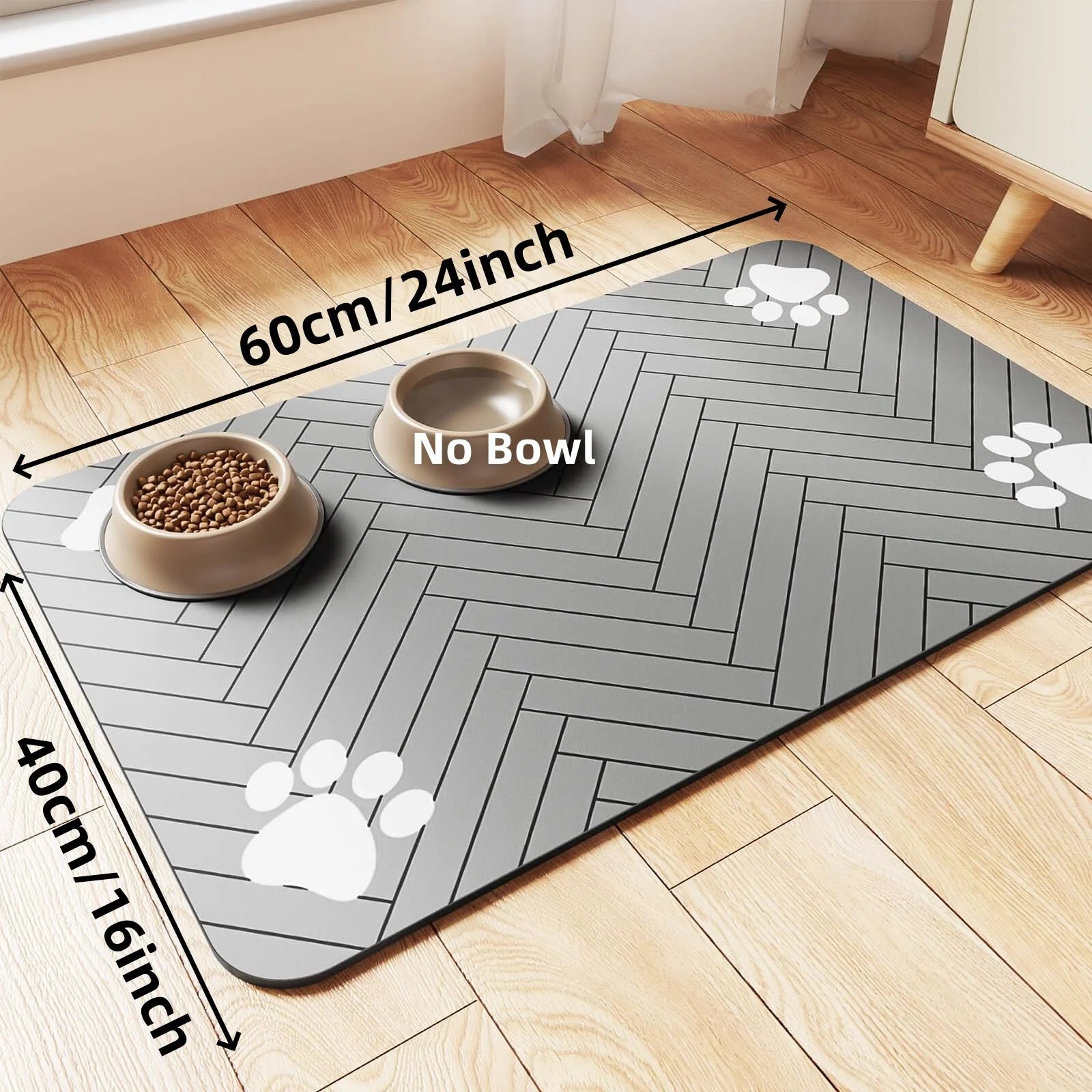 The "Paws & Floors" Feeding Mat