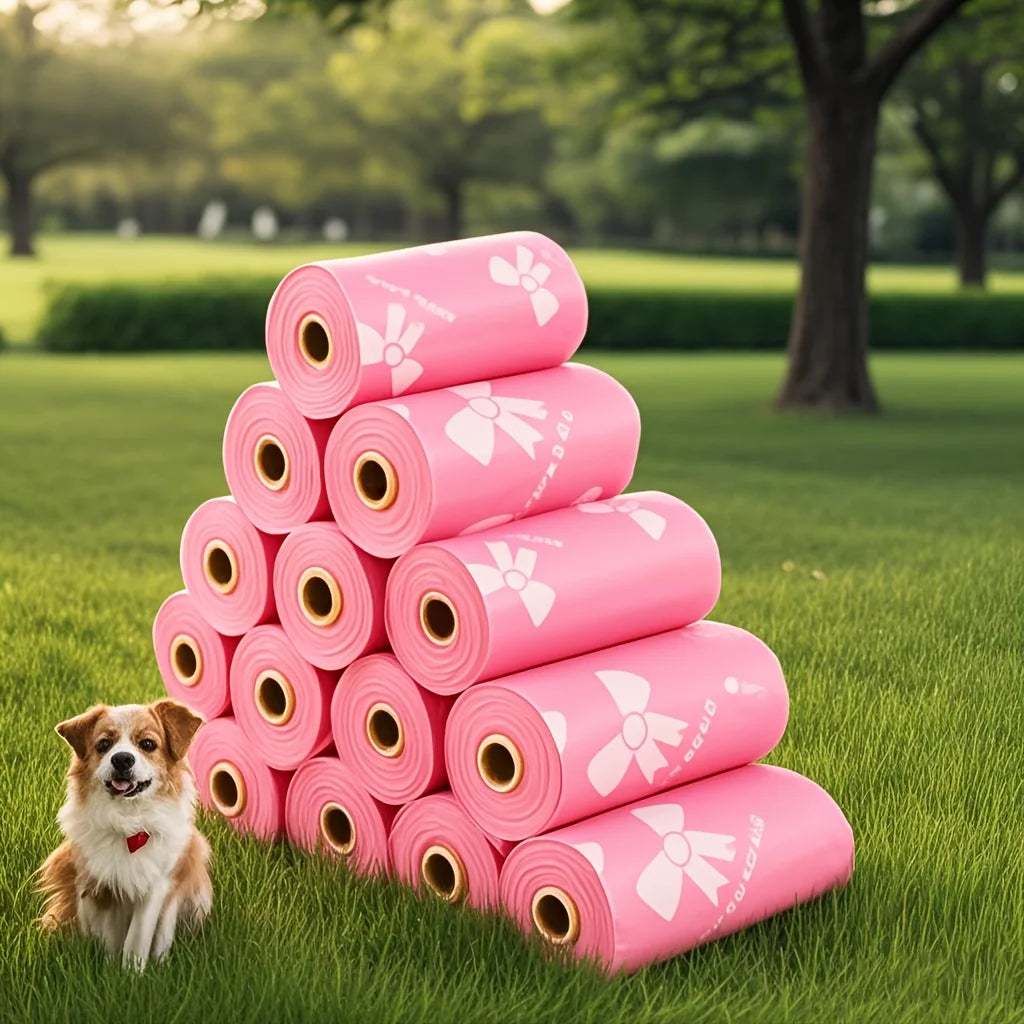 Pooch's Pink Charm Poop Bags