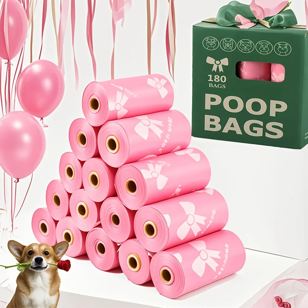 Pooch's Pink Charm Poop Bags