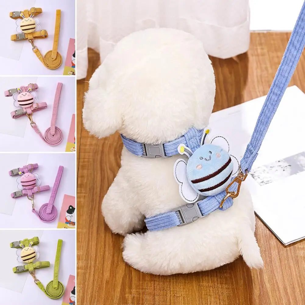 The "Little Buzzer" Corduroy Harness & Lead Set