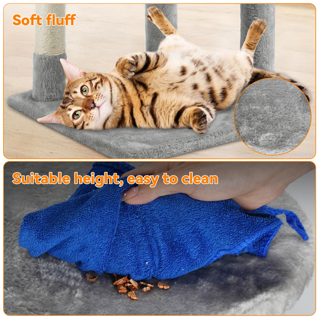 The 'Kitty King's Keep' Multi-Level Cat Tree