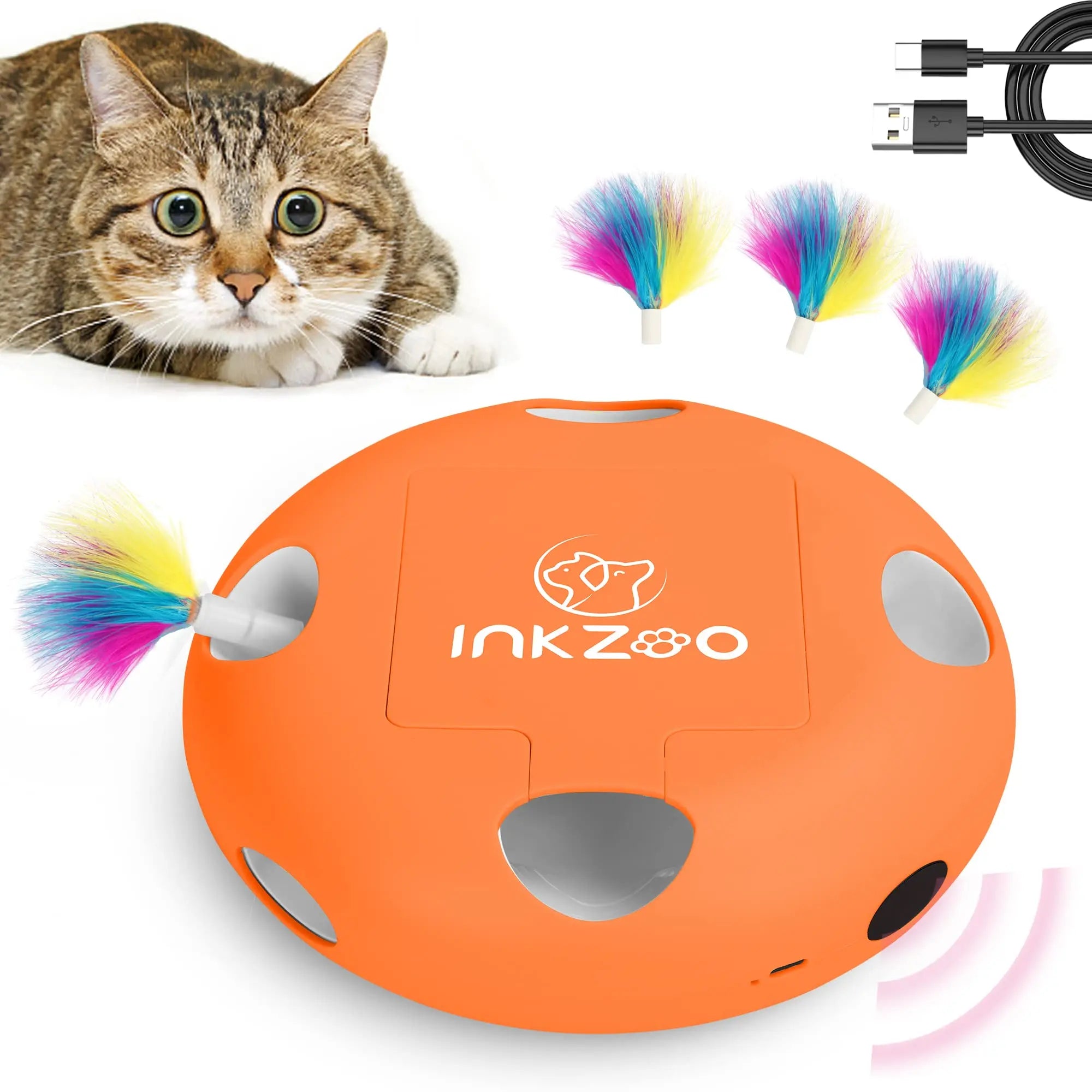 INKZOO Whack-A-Mole Cat Toy