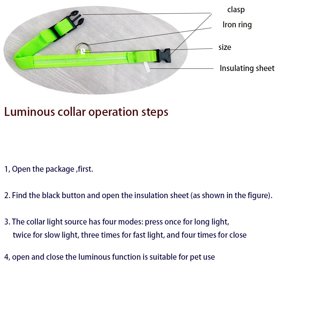 The 'Paw-Safe Glow' Collar