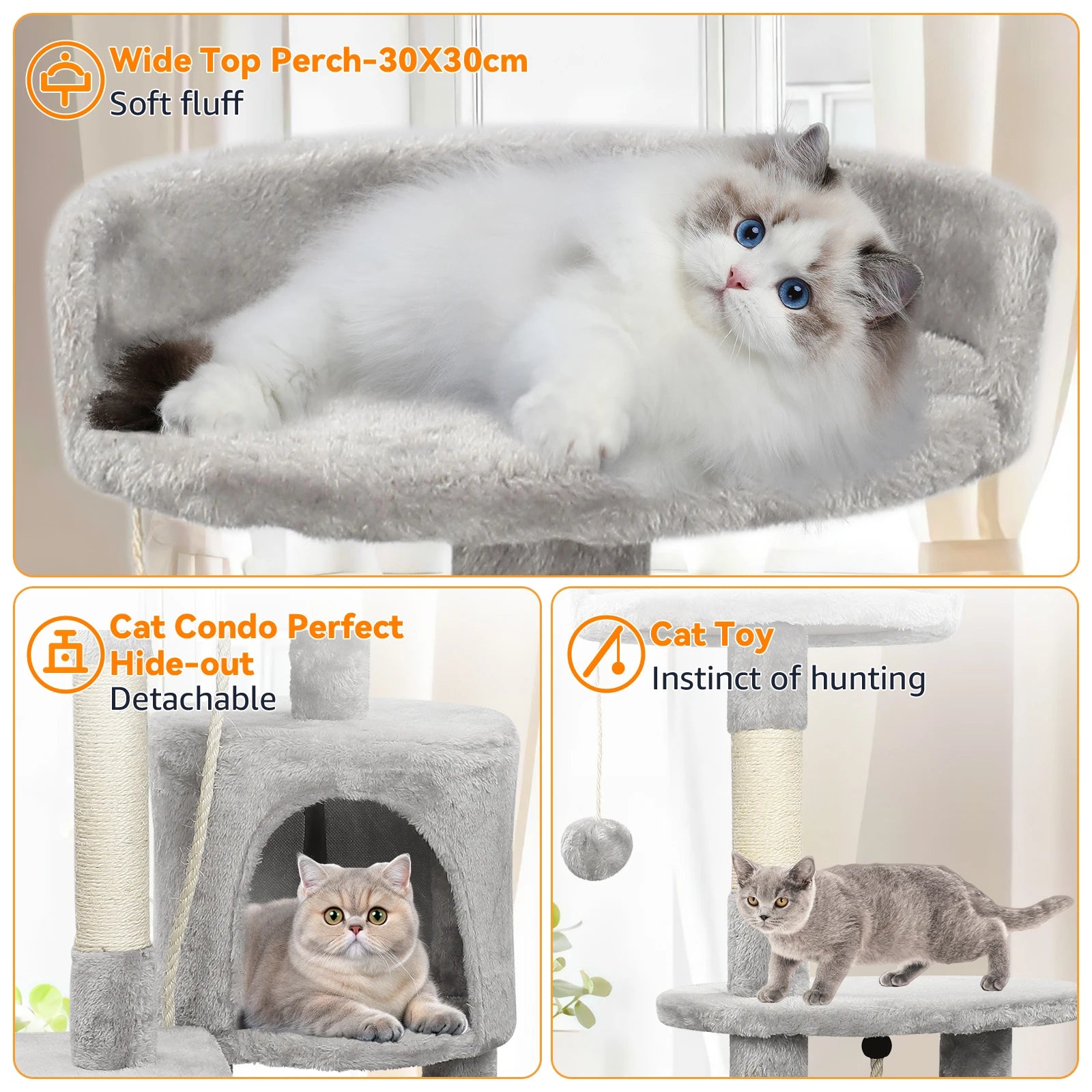 The 'Kitty King's Keep' Multi-Level Cat Tree