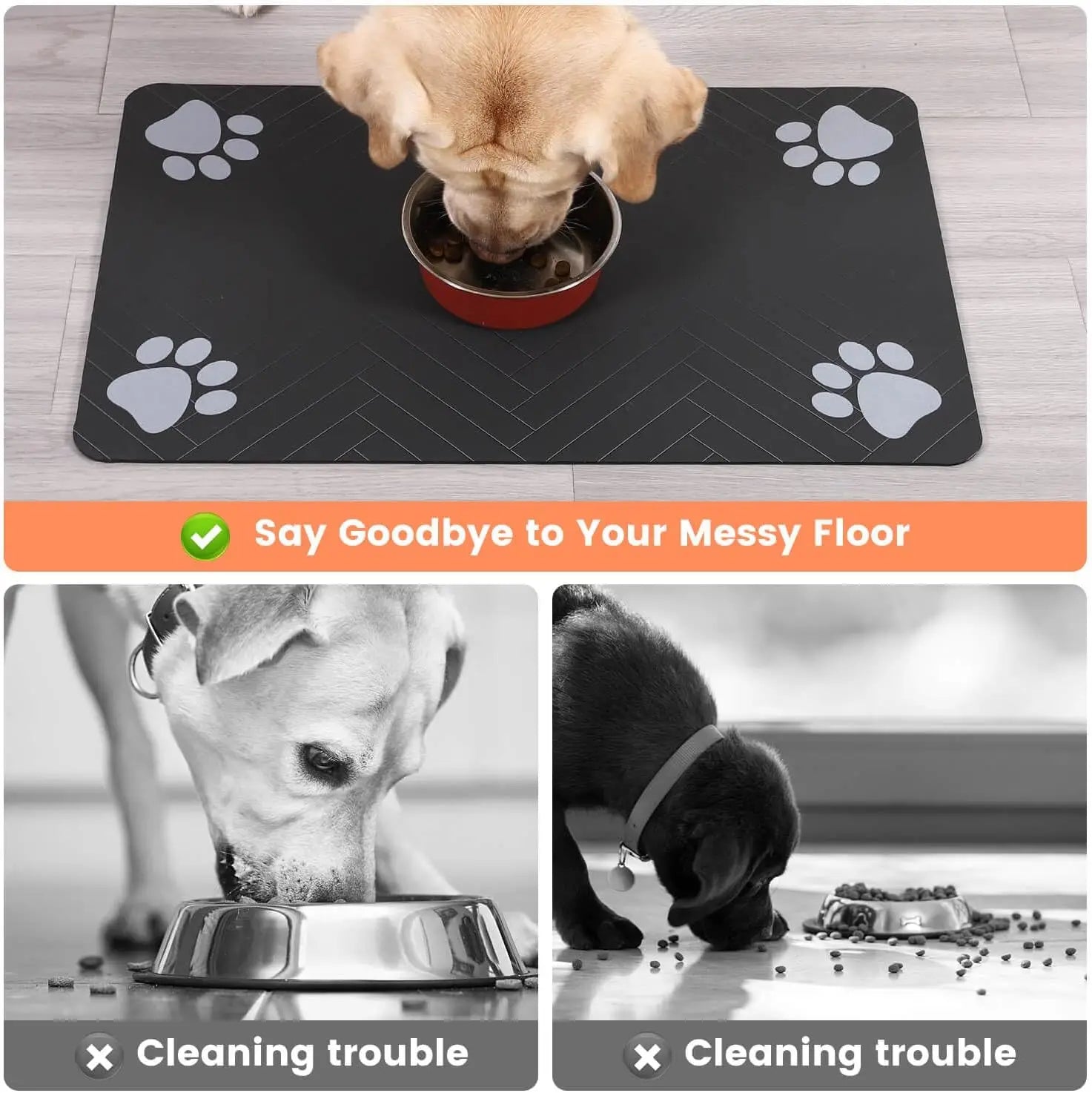 The "Paws & Floors" Feeding Mat