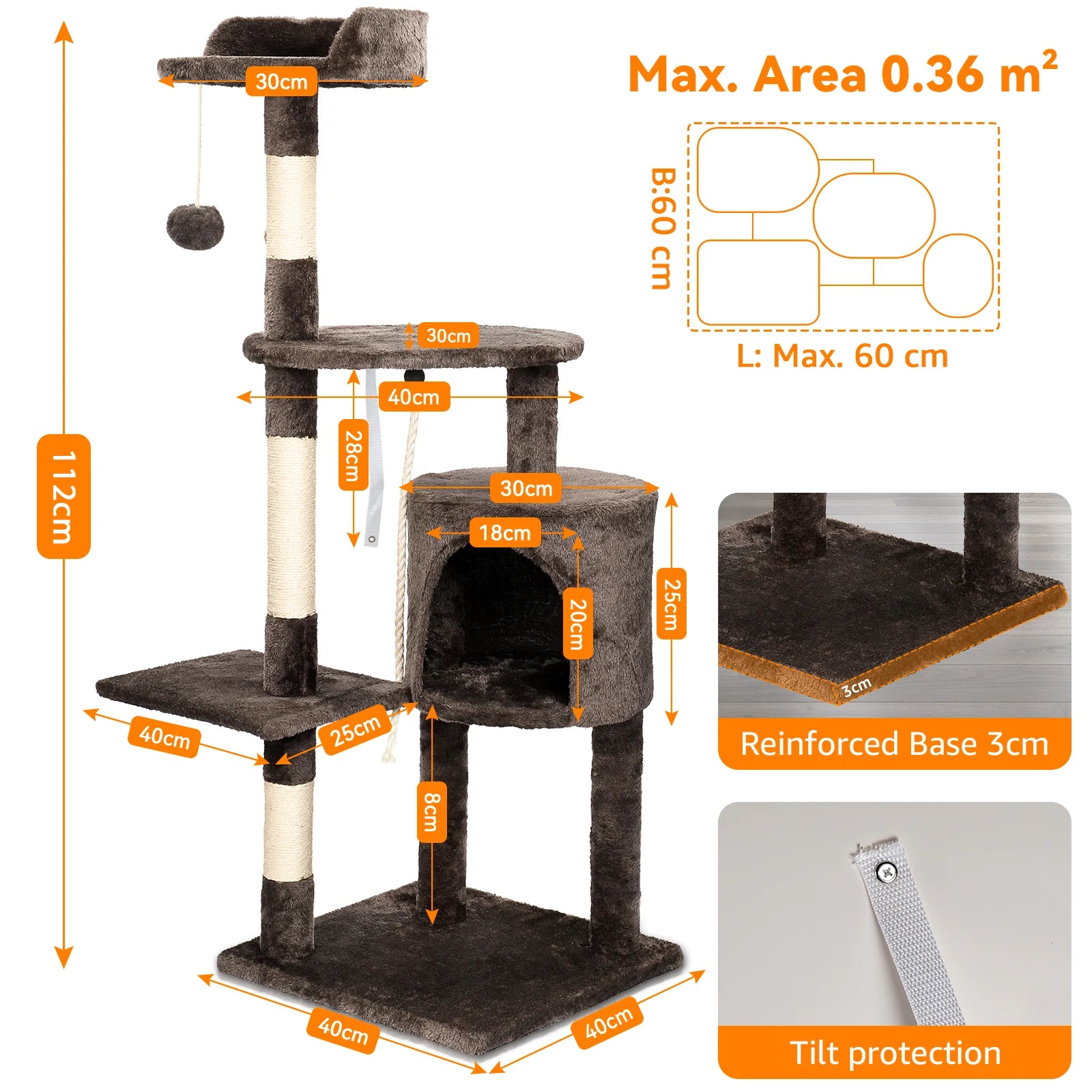 The 'Kitty King's Keep' Multi-Level Cat Tree